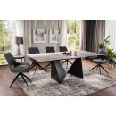 Стол обеденный SIGNAL PETERSON Ceramic Statuario Venato белый/черный мат 160-240/90